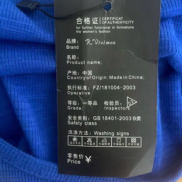 NEW Tie Waist Balloon Sleeve Textured Knit Dress Cobalt Blue 2XL - Picture 11 of 11